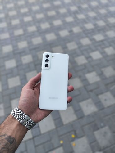 Samsung: Samsung Galaxy S21 FE, 128 GB, rəng - Ağ, Barmaq izi, Face ID