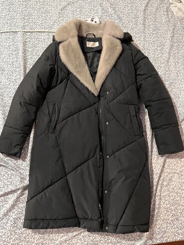 женские стеганные куртки: Пуховик, Узун модель, Made in KG, Аңтери менен, S (EU 36)