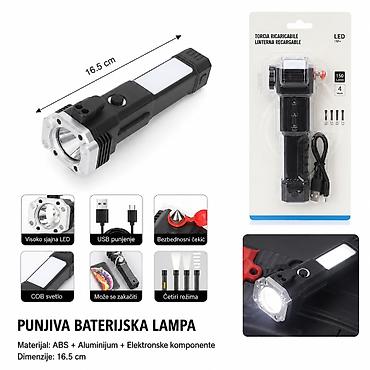 KMT Višenamenska punjiva baterijska lampa 2008969 - Tip: LED punjiva