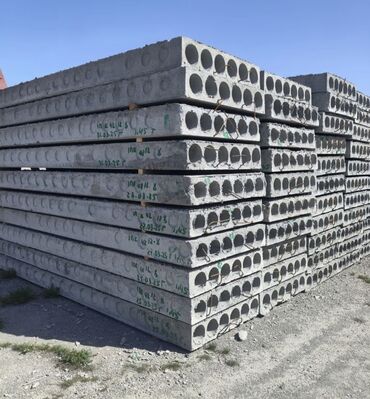 Пустотные плиты перекрытия: Железобетонные плиты с круглыми пустотами. Подходят для строительства — 10