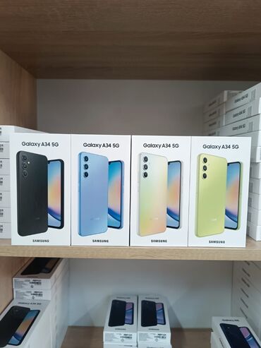 baku electronics telefonlar samsung: Samsung Galaxy A34 5G, 128 GB, rəng - Qara, Zəmanət, Sensor, Barmaq izi