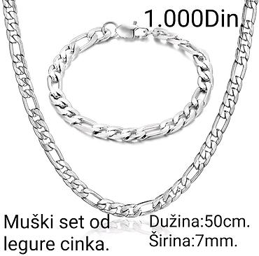 jake boje: PRELEP MUŠKI SET OD LEGURE CINKA OD DVA NAKITA — 1