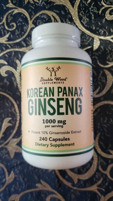 İdman formaları: KOREAN PANAX GINSENG 1000 mg per serving Potent 10% Ginsenoside