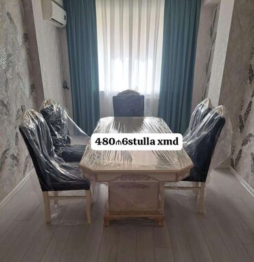 stol stul ucuz qiymete: Для гостиной, Новый, 6 стульев