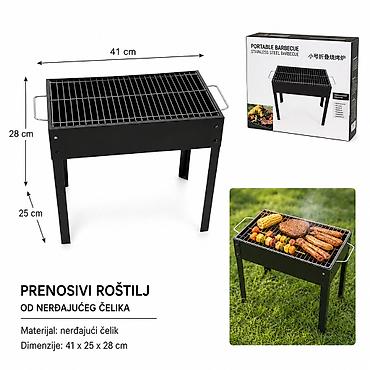 KMT Mala višebojni vetrenjača 502717 Prenosivi roštilj od nerđajućeg