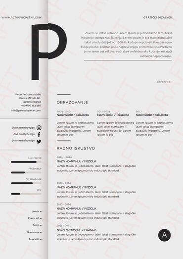 Reklamiranje, štampanje: Izrada i dizajn CV-a Motivacionog pisma Prvi utisak prilikom — 9