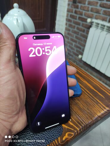 zaryadka: IPhone 15 Pro Max, 512 GB, Blue Titanium, Simsiz şarj, Face ID