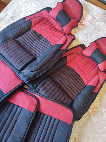 Новые чехлы для машины универсал черные с красным -7000 качество очень