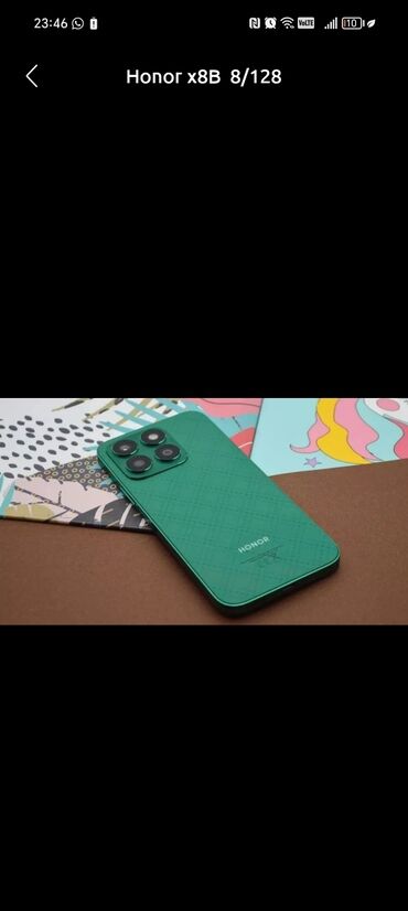 телефон fly nimbus 3: Honor X8b, 128 GB, rəng - Yaşıl, Barmaq izi, Face ID