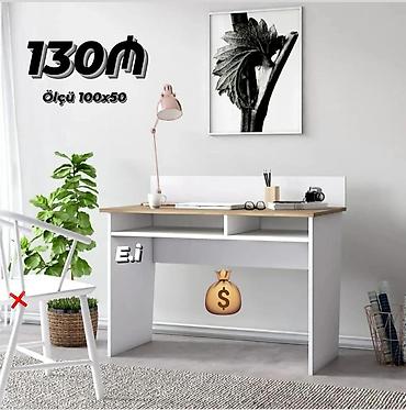 yazı lovhesi: Yazı/iş masası – ölçü 100×50 sm - Minimalist dizayn: ağ korpus, ağac — 1