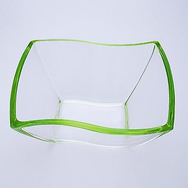 Салатник - ваза квадратный 27 см, высота 11 см - Walther-Glas