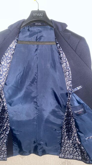 Kostyumlar: Süvari brendinin tünd göy rəngli kişi dəsti - Üst geyimi: klassik — 6