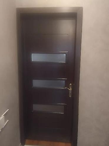 Daxili qapı dəsti – modern dizayn, şüşə panellərlə - Material: ağac