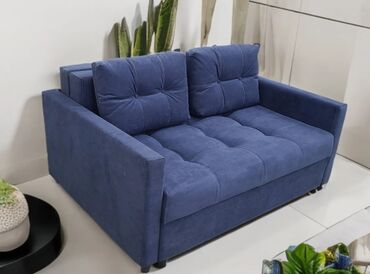 спальный диван бишкек цена: Диван-кровать, цвет - Синий, Новый