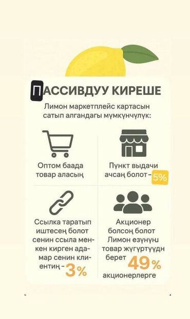 улай маркет бишкек: Lemon Shopping маркетплейс Вперёд к финансовой свободе! Вперёд к