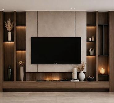 televizor dekoru alcipan: Siyirməli, Polkalı, MDF — 5