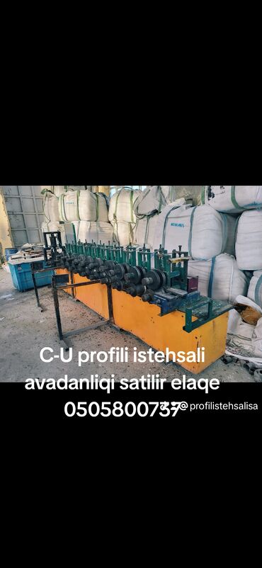 aluminium profil satisi: C və U profili istehsali avadanliqi . tecili satilir