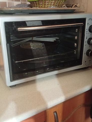 Elektrik mini soba / tost sobası - Gümüş rəngli, şüşə qapılı stolüstü