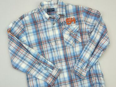 Shirts: Shirt 14 years, condition - Good, pattern - Cell, color - Blue