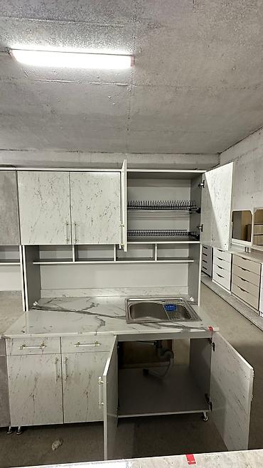 silver kitchen: Кухонный гарнитур, Новый, цвет - Белый, ДСП, Бесплатная доставка — 2