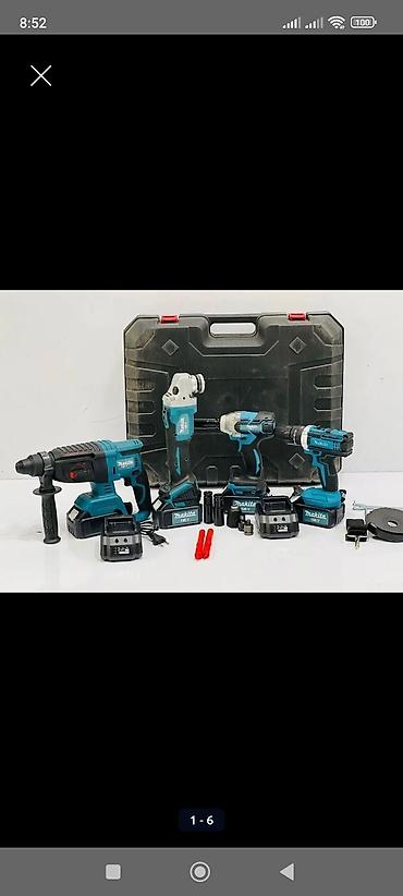 acar desti: Makita 198V simsiz alətlər dəsti Dəst tərkibi: - Zərbəli — 1