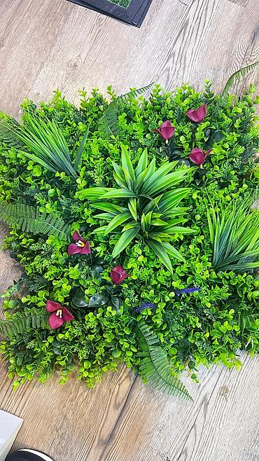 Süni güllər: 🌿 50×50 dekor panellər – Kiçik ölçüdə böyük təsir! 🏡 Divarlar — 3