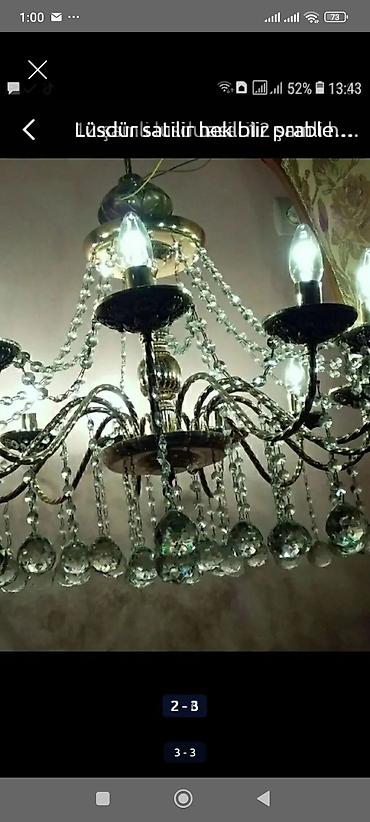 cilcıraq satışı: Çılçıraq, 10 və daha çox lampa, Xrustal — 1