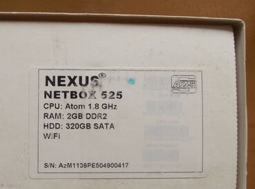 батарейки: Mini kompüter "Netbox NEXUS” əla vəziyyətdə, qutuda, yenidir, istifadə