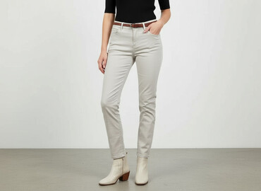 jeansy beżowe: M.Sara, Jeans for women, size XS