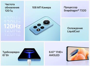 телефон сиоми: Xiaomi, Redmi Note 12 Pro 5G, Б/у, 256 ГБ, цвет - Черный, 2 SIM