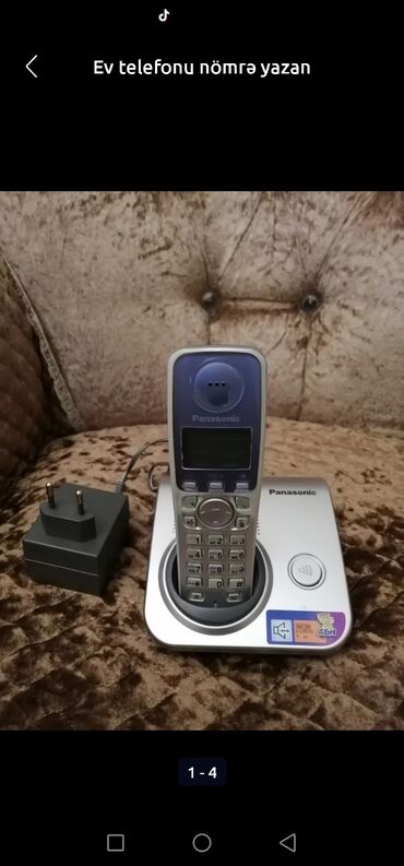 kabelsiz ev telefonlari: Stasionar telefon Panasonic, Simsiz, İşlənmiş, Ödənişli çatdırılma
