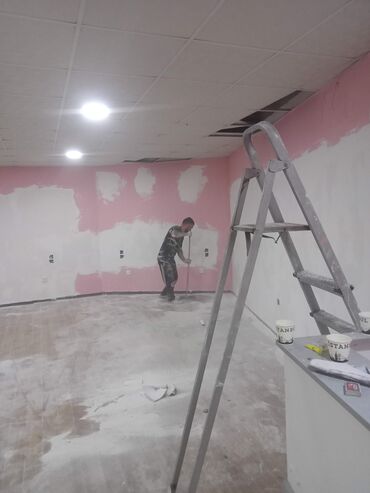 Malyar işləri: Aboy ustasi divar kağızları soyulub vurulması usta .2 nəfərik cəld ve — 4