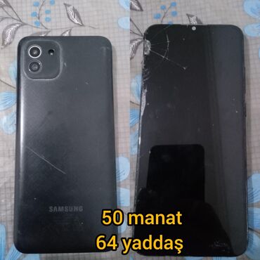 Samsung: Samsung Galaxy A03s, 64 GB, rəng - Qara, Barmaq izi, İki sim kartlı