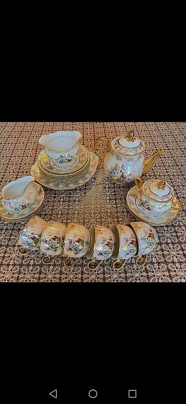 fırst class cay: Çay dəsti, rəng - Ağ, Farfor — 1