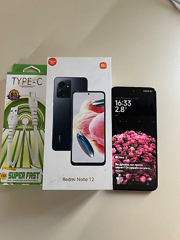 note 12: Redmi Note 12, 128 GB, rəng - Qara, Sensor, Face ID — 2