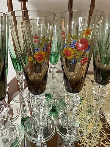 очки зрение: Винтажные фужеры "Суздаль". 
В разном цвете! 
Высота 19 см — 4