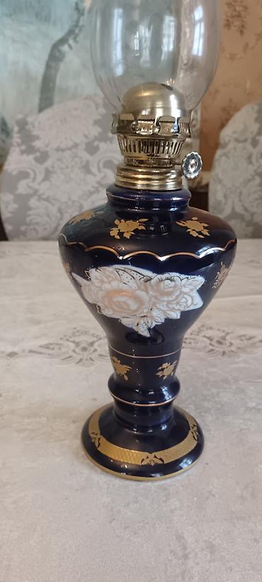 elekt: Porcelan korpuslu, klassik kerosin lampası.tam orginaldır. İşlənməyib — 3