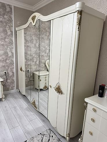 Спальные гарнитуры: Спальный гарнитур, Б/у, Двуспальная кровать, Шкаф, Комод, Кыргызстан, Самовывоз, цвет - Белый — 13