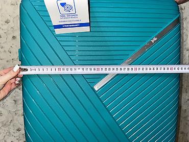 Чемоданы: Чемодан, Новый, Материал: Пластик, Большой (более 70 л), Кодовый замок, С выдвижной ручкой, Вращающиеся колеса на 360° at lalafo.kg — 7 Чемоданы: Чемодан, Новый, Материал: Пластик, Большой (более 70 л), Кодовый замок, С выдвижной ручкой, Вращающиеся колеса на 360° — 7