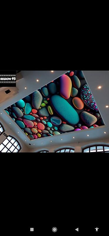 Натяжной потолок: Натяжной потолок Матовое, 3D потолки, Глянцевое Бесплатный замер, Гарантия, Монтаж — 10