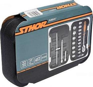 Setovi ručnog alata: STHOR set nasadnih gedora 1/2" u koferu - Komplet sadrži čegrtaljku — 9