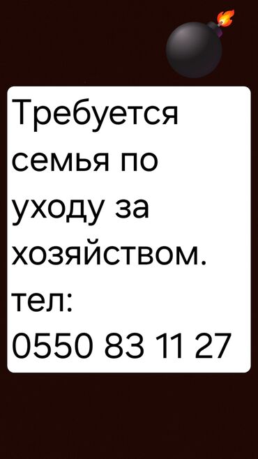 требуется повар без опыта: Требуется семья по уходу за хозяйством. тел