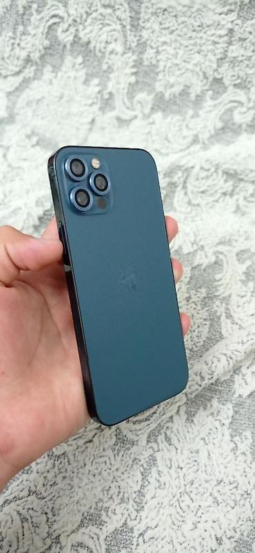 IPhone 12 Pro, Б/у, 128 ГБ, Pacific Blue, Защитное стекло, Чехол, 79 %