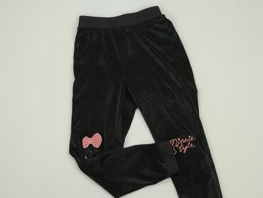 czarne szerokie spodnie z wysokim stanem: Sweatpants, 8 years, 128, condition - Good