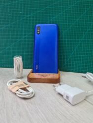 сигнализация с смс оповещением: Redmi, Redmi 9AT, Колдонулган, 32 ГБ, түсү - Көк, 2 SIM