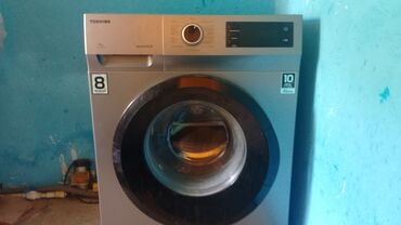 бу машинка стиральная: Стиральная машина Toshiba, 8 кг, Автомат, Без сушки