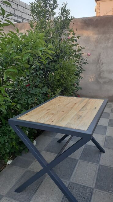 Mətbəx mebeli: Sənaye üslubunda metal-taxta mebel dəsti və fərdi hazırlanma xidməti — 16