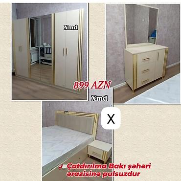 Yataq otağı mebel dəsti Tərkib: - 4 qapılı şkaf (ortada güzgülü lalafo.az -da Yataq otağı mebel dəsti Tərkib: - 4 qapılı şkaf (ortada güzgülü