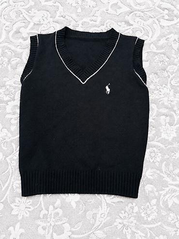 мужской свитер с оленями: Жилет без рукавов Ralph Lauren (Polo) - Цвет: черный с контрастной — 1