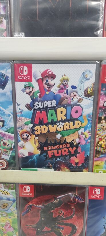 nintendo: Nintendo switch üçün super mario 3d world bowsers fury oyun diski. Tam